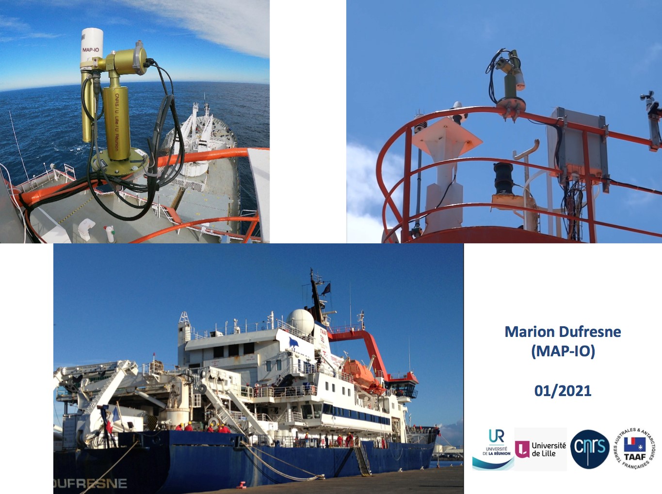 Figure 1: Overview of CIMEL 318T ship-photometer on-board Marion Dufresne (copyright CNRS. 2021)